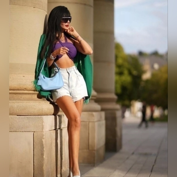 Zara Knitted Knit Halter Top Purple Medium 2488/104/611 - Picture 7 of 8